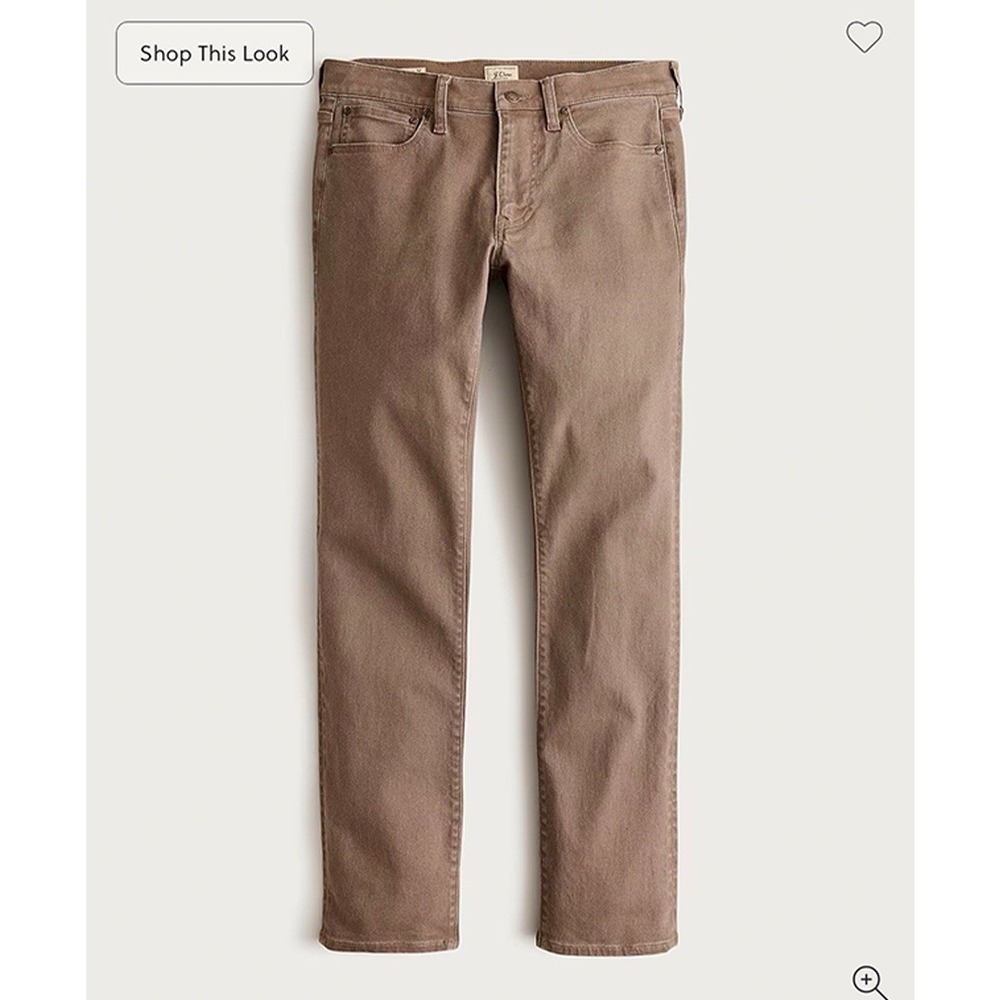 J.Crew 484 Bergen Slim Fit Pants Mens 31x30 Taupe Brown Denim Twill MSRP $118